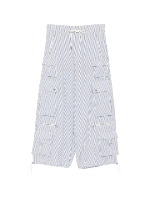 Cynthia Rowley Millie seersucker cargo pants Blue 26S1PT24CO