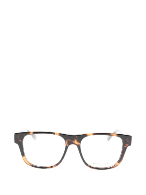 Gucci Eyewear tortoiseshell-effect square-frame glasses Brown GG2086O