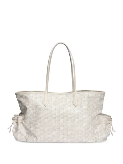 Moreau geometric-print drawstring-pocket tote bag Neutrals LEAZULLRG1882CRNA