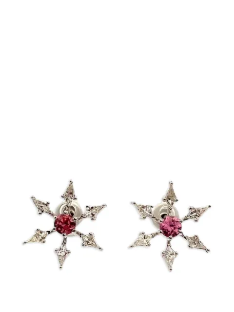 Arunashi padparadscha sapphire diamond earrings Silver 2E000763BESXXX