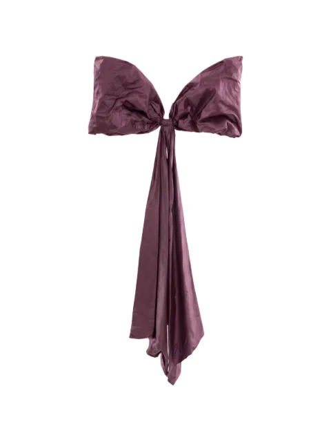 Saiid Kobeisy oversized bow-shaped cape Purple RTWFW25CP59