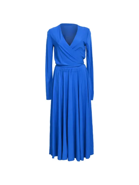 Proenza Schouler White Label White Label pleated wrap dress Blue RFCPUHKCL737274W