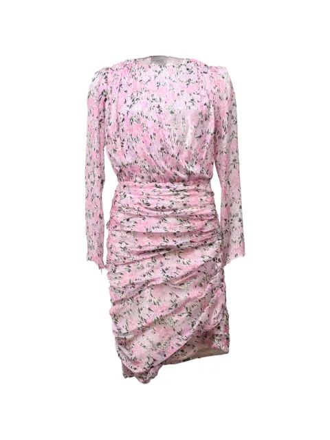 Giambattista Valli Vintage ruched floral-print dress Pink NAPPUHKCL464658W