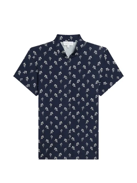 agnès b. Violaine floral-print button-downT-shirt Blue F395JKD6