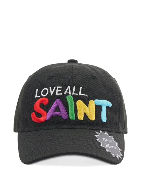 SAINT MXXXXXX embroidered logo-patch cap Black SM26SSMMK80000080BK