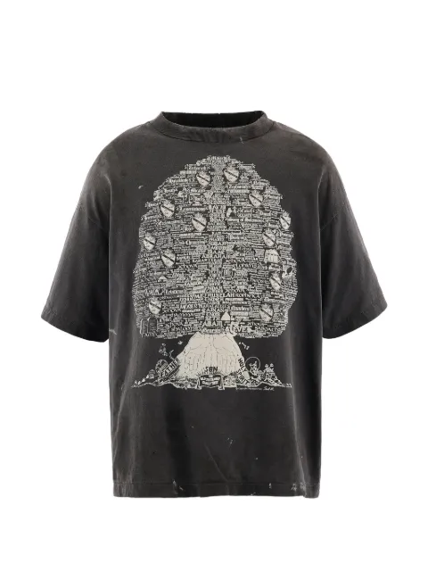 SAINT MXXXXXX graphic-print distressed T-shirt Black SM26SSMMK80000001BK