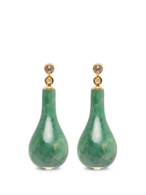 TOTEME Jade drop-design earrings Gold 263WJQ0086JA0030429
