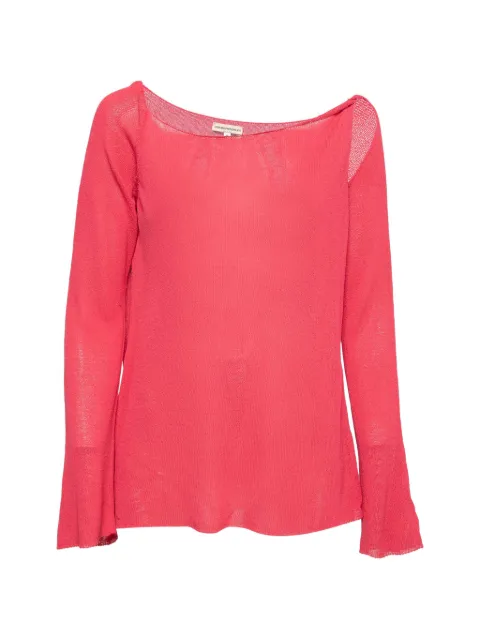 Emporio Armani Pre-Owned cut-out detail blouse Pink 746809