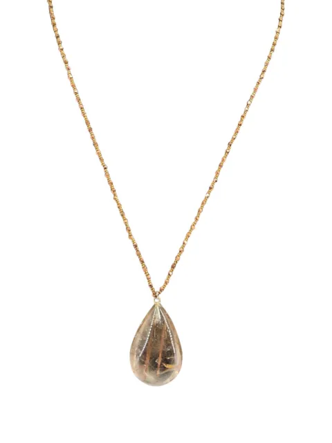 Madison rutilated quartz beaded necklace Red MBHG1