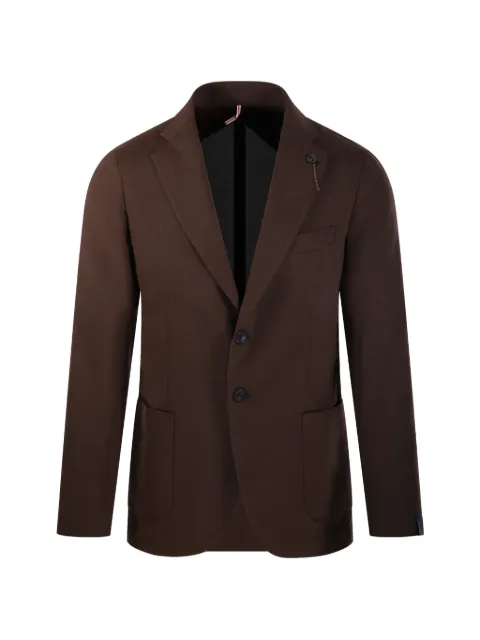 Santaniello chain-detail single-breasted blazer Brown E4166MWO