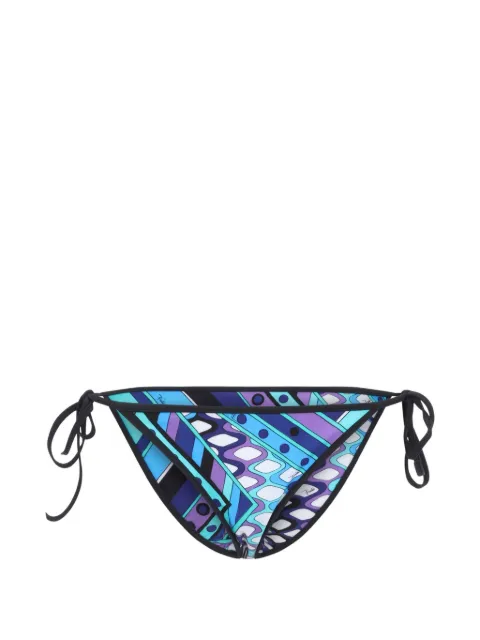PUCCI geometric-print side-tie bikini bottoms Blue 6HMX776H895