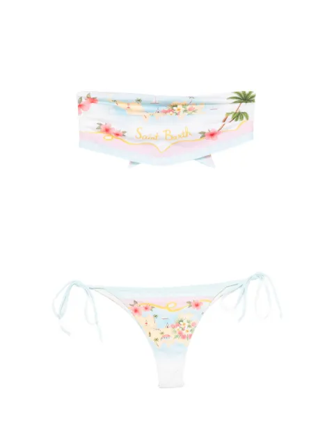 MC2 Saint Barth graphic-print bikini Blue RIO0001MRL0001