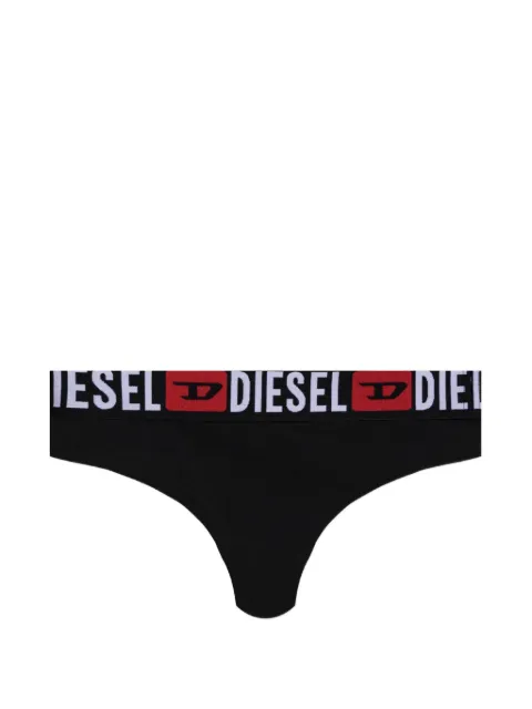 Diesel logo-waistband thong Black A206570NJAP