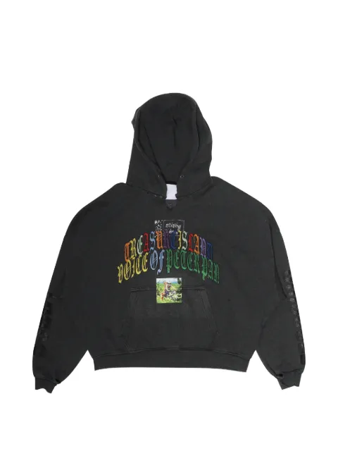 Paly embroidered distressed hoodie Grey 4U004Q1010VBK