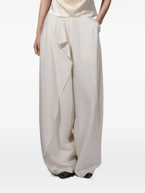 YANGKEHAN draped palazzo pants White YKH26SPNT498W