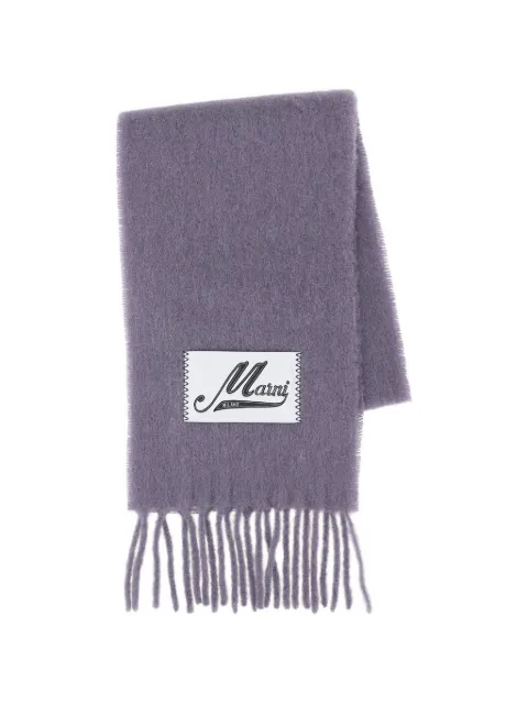 Marni brushed fringed scarf Blue SCMC0143Y1UTW918