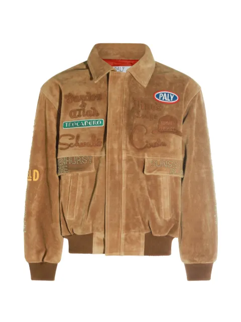 Paly Sunset embellished suede jacket Brown 7U007Q1010TANTAN