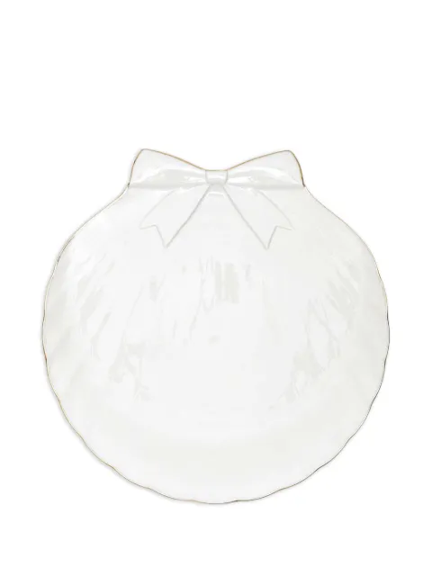 Gohar World Sadaf bow-detail serving plate White SADAFPLATESERVING