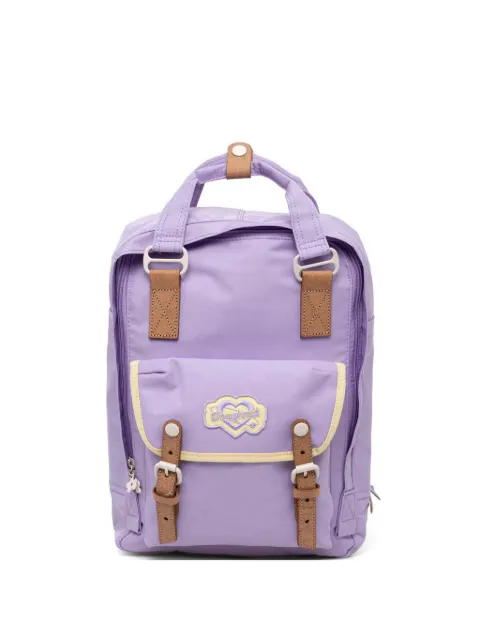 Doughnut Macaroon Kaleido logo-patch buckle-fastening backpack Purple D010KD