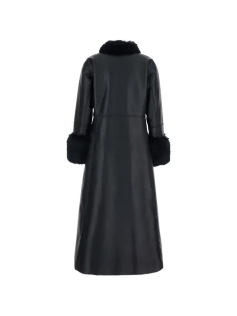 Urbancode faux-fur trim coat Black BJ20432