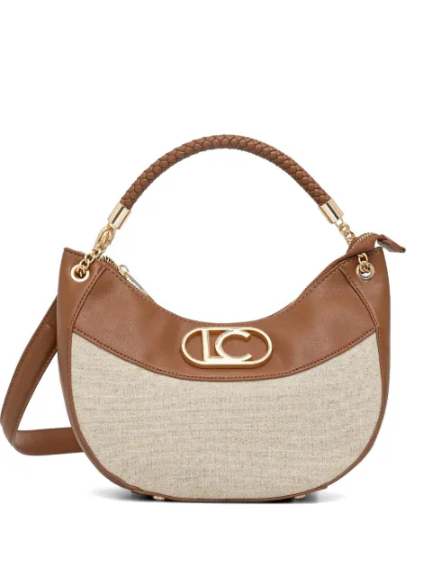 Lola Casademunt braided-handle logo-plaque tote bag Brown LS2604036