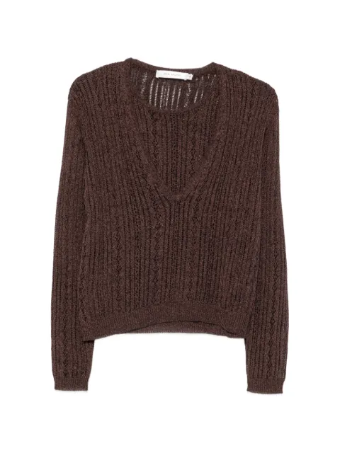 Aya Muse Zula double-layer sweater Brown AMPF2643