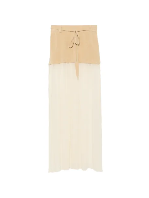 Aya Muse Asha sheer-panel maxi skirt Neutrals AMPF2632