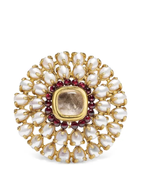 Goossens Perles Baroques brooch Gold GOOP26BR04YG01