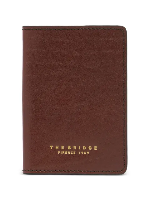 The Bridge Life-style logo-print leather passport holder Brown 09811501