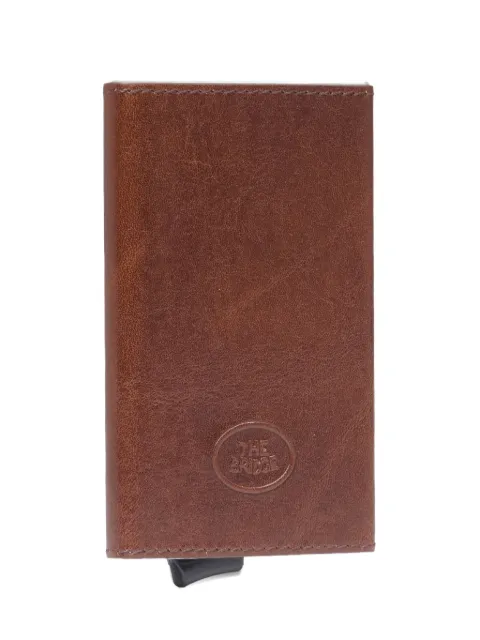 The Bridge logo-embossed leather card holder Brown 01410501