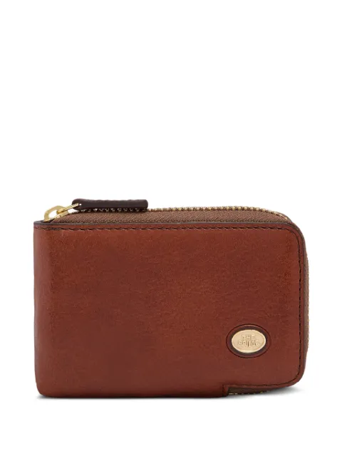 The Bridge logo-plaque leather card holder Brown 01331601