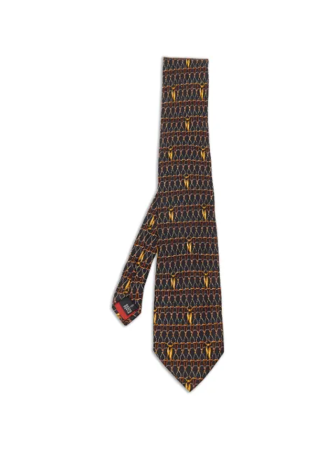 S.T. Dupont printed silk jacquard tie Black 650003