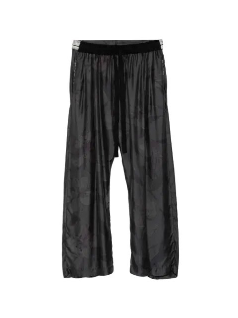 Giovanni Cavagna floral-print drawstring trousers Grey UP0958