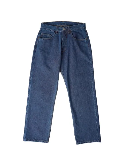 NO PROBLEMO Bagi logo-embroidered jeans Blue NP3020105