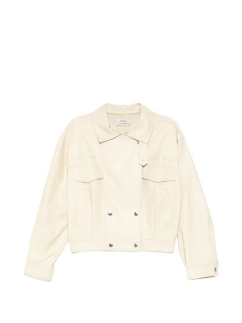 System coated bomber jacket Neutrals SY2G3WOTT07W