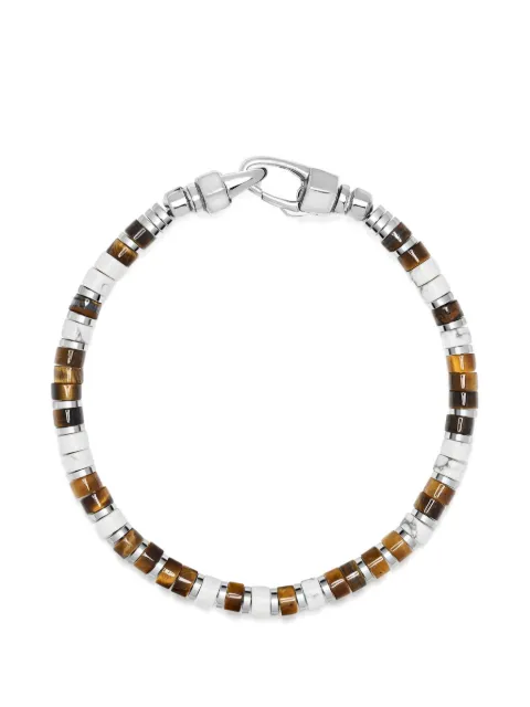 Nialaya Jewelry Heishi howlite and tiger-eye bracelet Silver MCHCO762