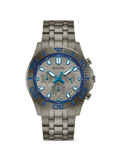 Bulova chronograph 42mm watch Grey 98B434