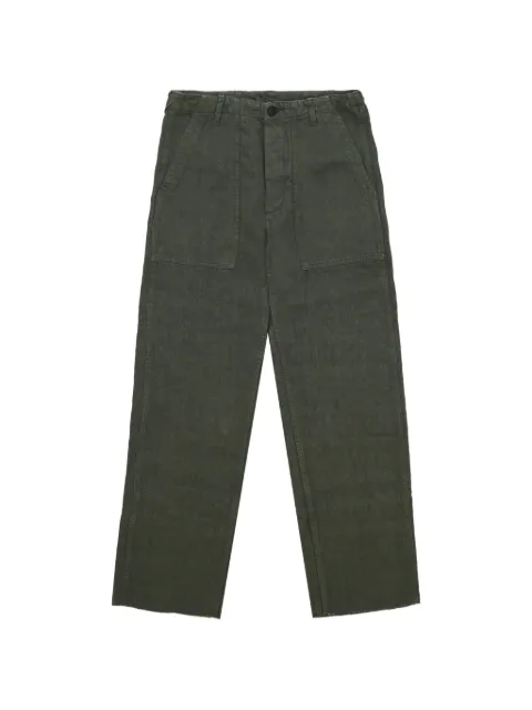 Fortela Newfatiguetv linen trousers Green WNEWFATIGUETVMA792ARM