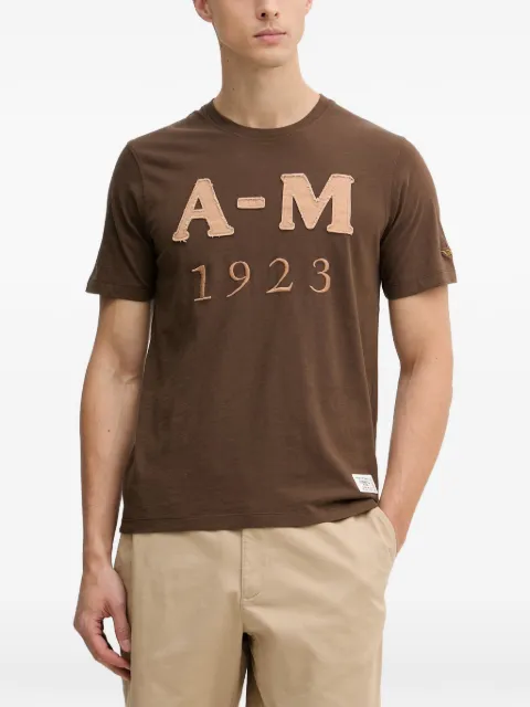 Aeronautica Militare logo-patch embroidered T-shirt Brown TS2526UJ00686