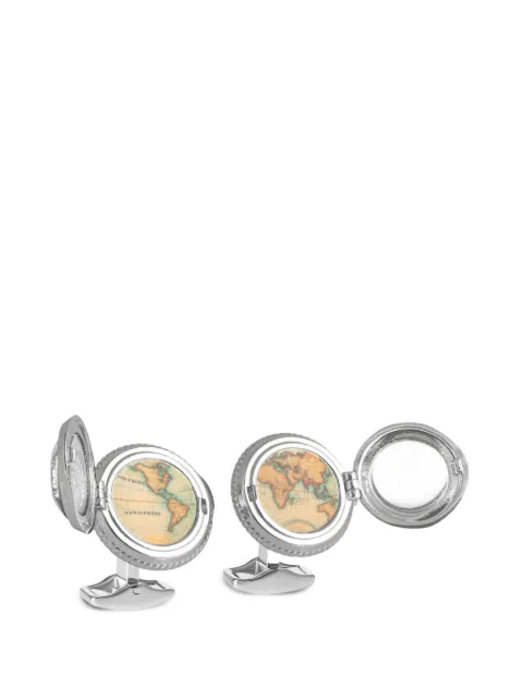 Tateossian World Porthole cufflinks Silver RTCF0685