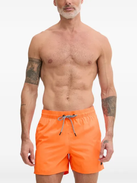 BOGNER FIRE+ICE Nelson drawstring-waist logo-patch swim shorts Orange 14012967