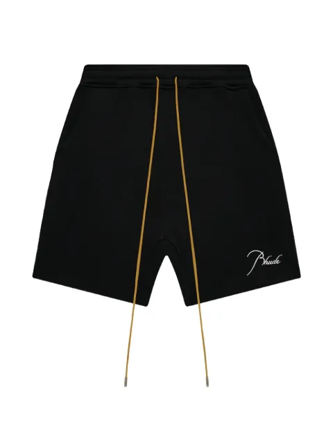RHUDE Classique logo-embroidered shorts Black RHSS26SH03012