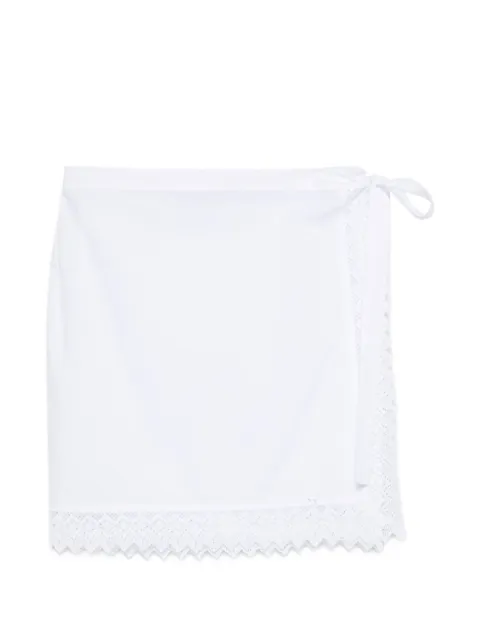 THE NINA STUDIO lace-detail mini skirt White MAYAC