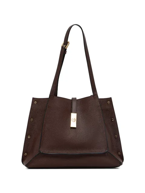 Pollini studded pebbled tote bag Brown PC4416PP1OQC1