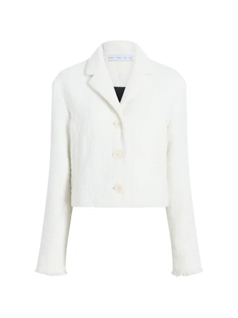 Proenza Schouler White Label Nima jacket in basket-weave White WL2632174AY223