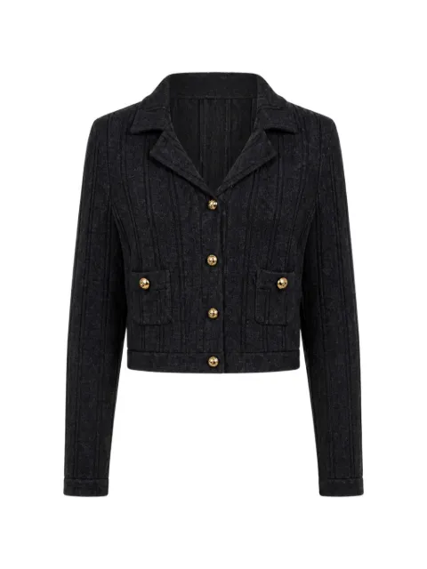 HEVRON Nanette pointelle-knit cardigan Black NANETTECARDIGAN