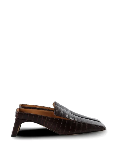 CALVIN KLEIN COLLECTION Tilda croc-effect square-toe mules Brown VY03436