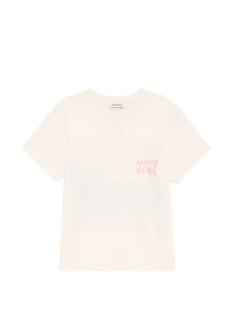ANINE BING Shelley graphic-print T-shirt Neutrals A0812214