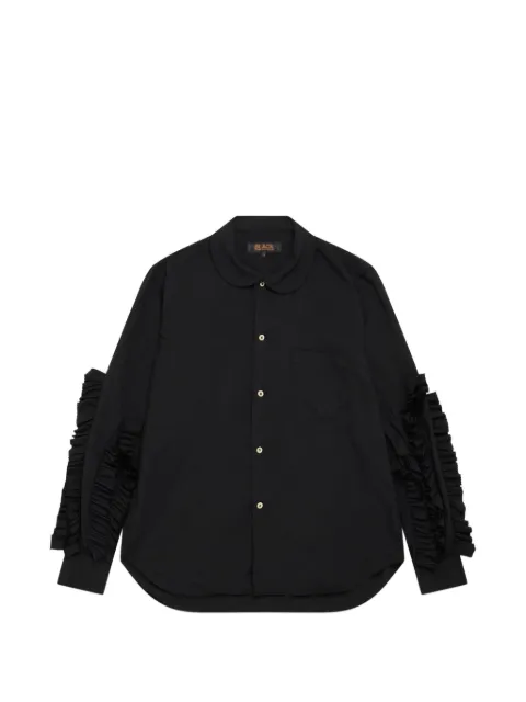 Black Comme Des Garçons ruffled Peter Pan-collar shirt Black 1QB00305212A