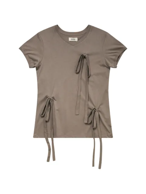 Renaissance Renaissance Bunny bow-detail T-shirt Brown BUNNYTEE